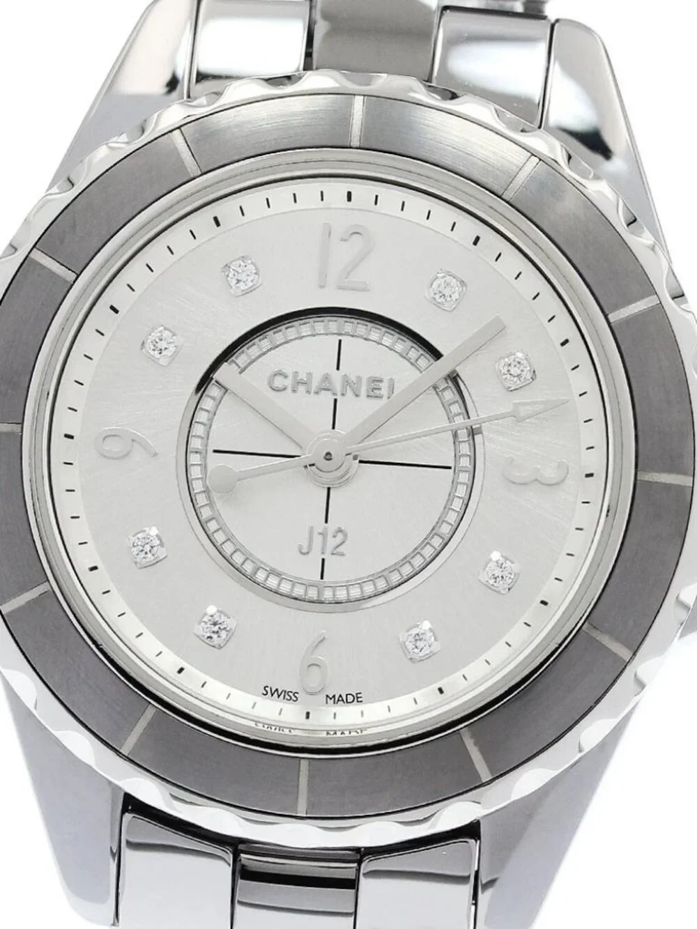 CHANEL J12 Chromatic 8P diamond Silver Dial Quartz Ladies Watch_965700